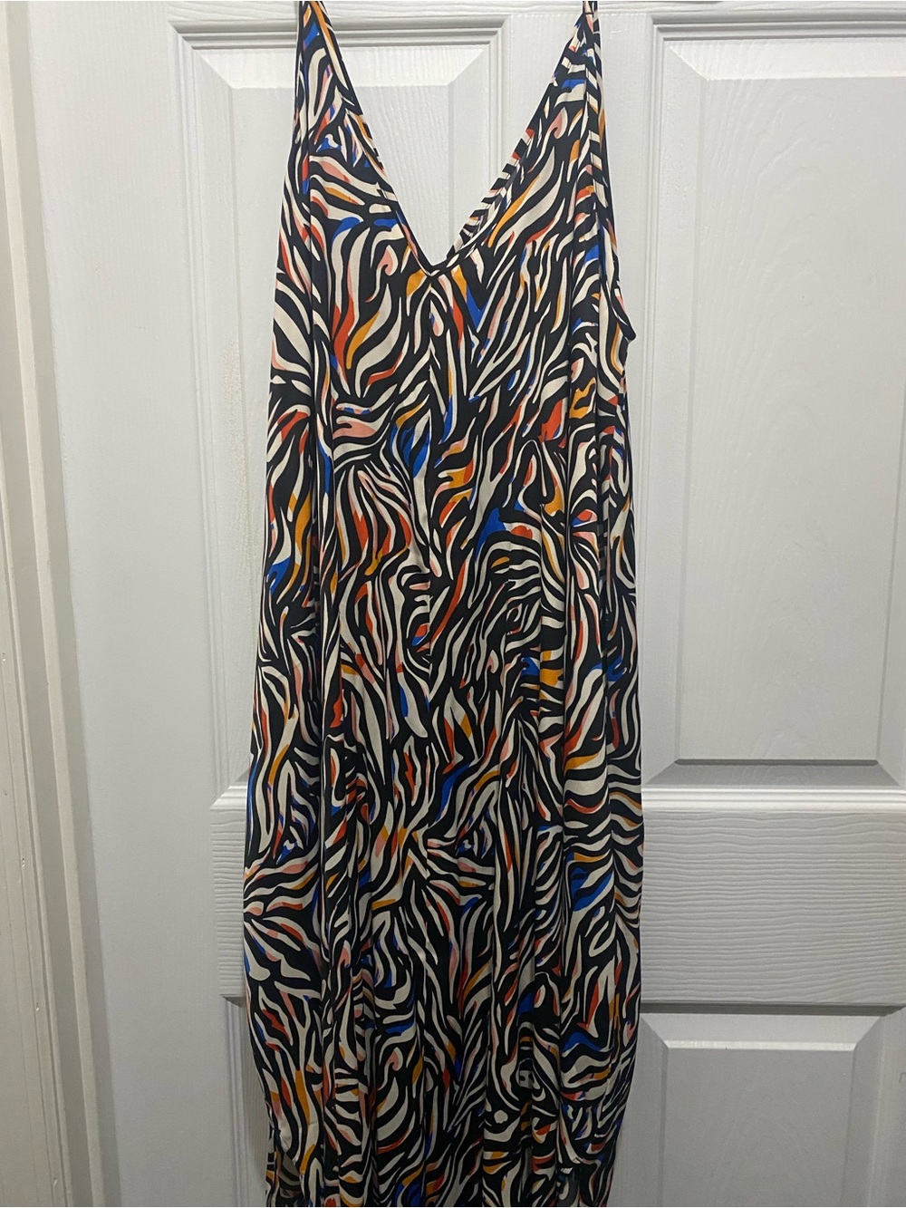 Van Winkle & Co Striped Multicolor V-Neck Maxi Dress